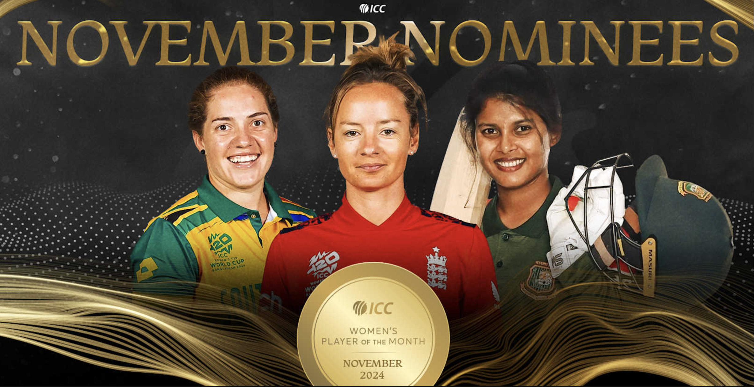 ICC Reveals Women’s Player of the Month Nominees for November 2024